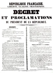Besluit en Proclamatie door Louis Napoleon Bonaparte III, President van de Republiek, 2 december 1851